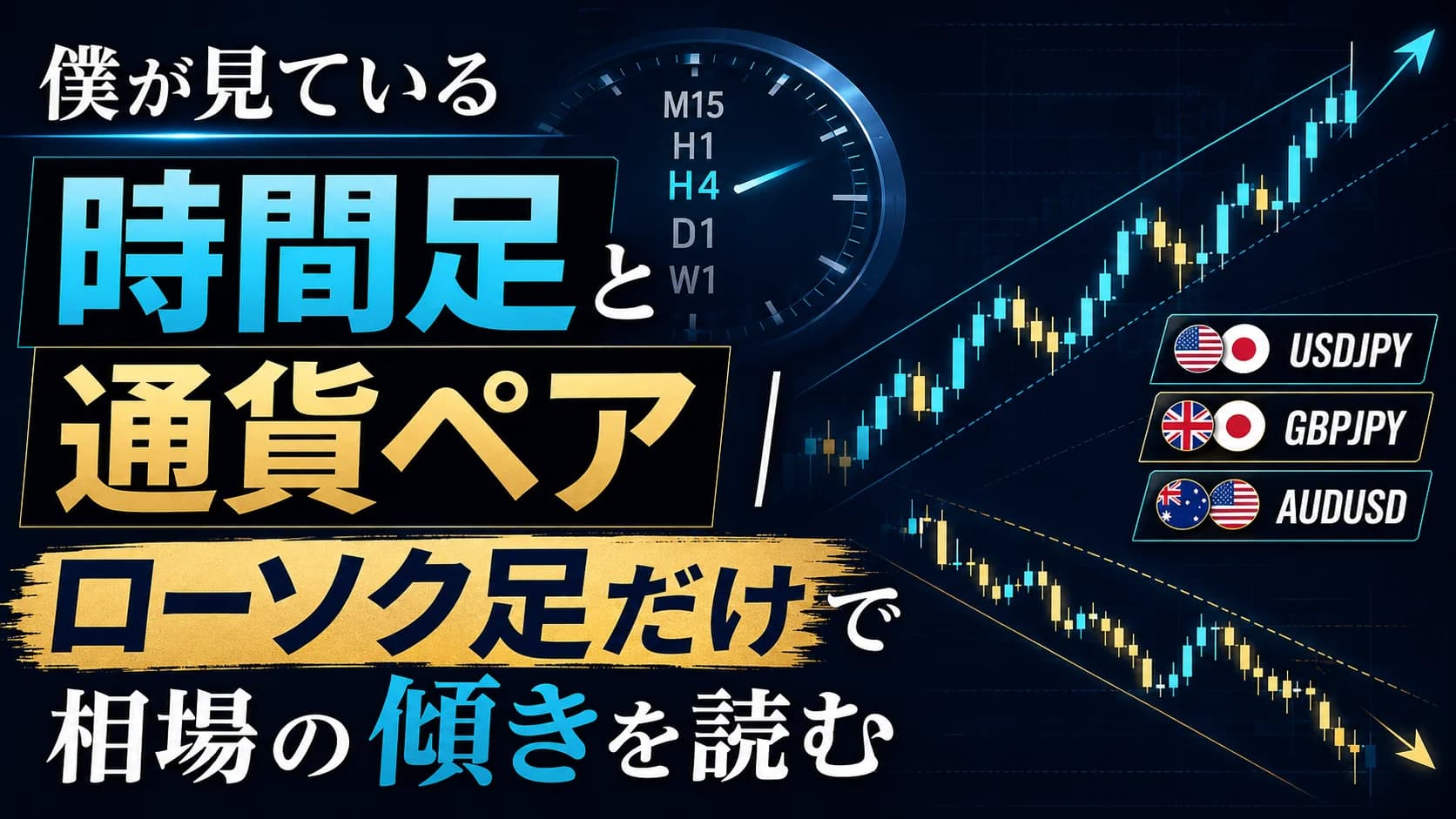 僕が見ている時間足と通貨ペア|ローソク足だけで相場の傾きを読む