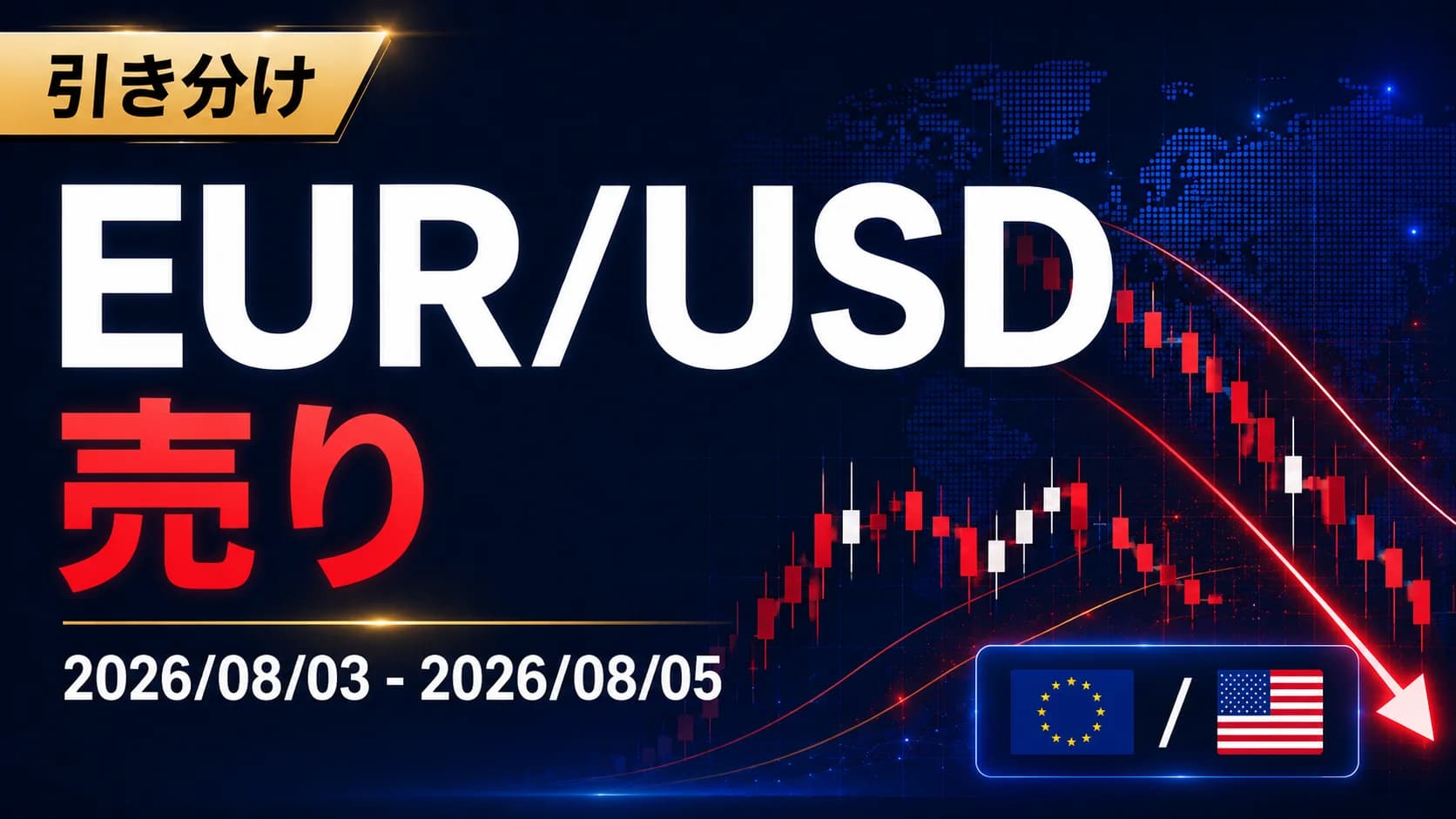 【引き分け】EUR/USD 売り|2026/08/03 - 2026/08/05